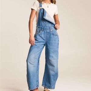 Free people blue overalls